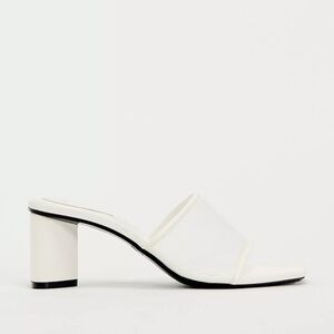 Zara White Women's Mules